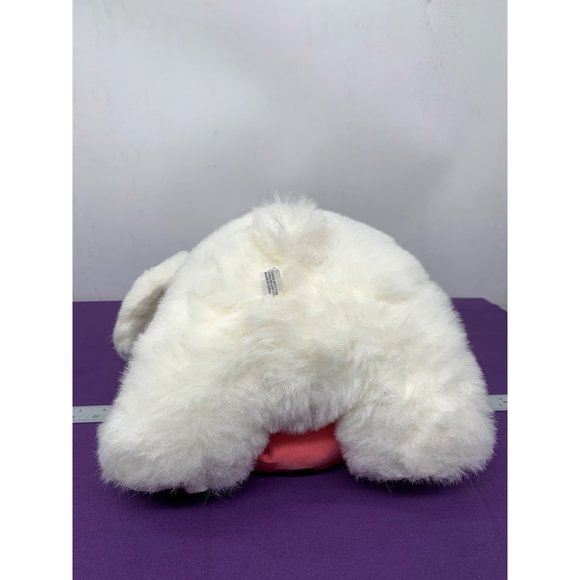 Goffa 14 Inch White Easter Bunny Carrot Embroidered Feet Bag with Pink Blue Teal - Picture 12 of 16